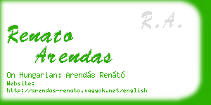 renato arendas business card